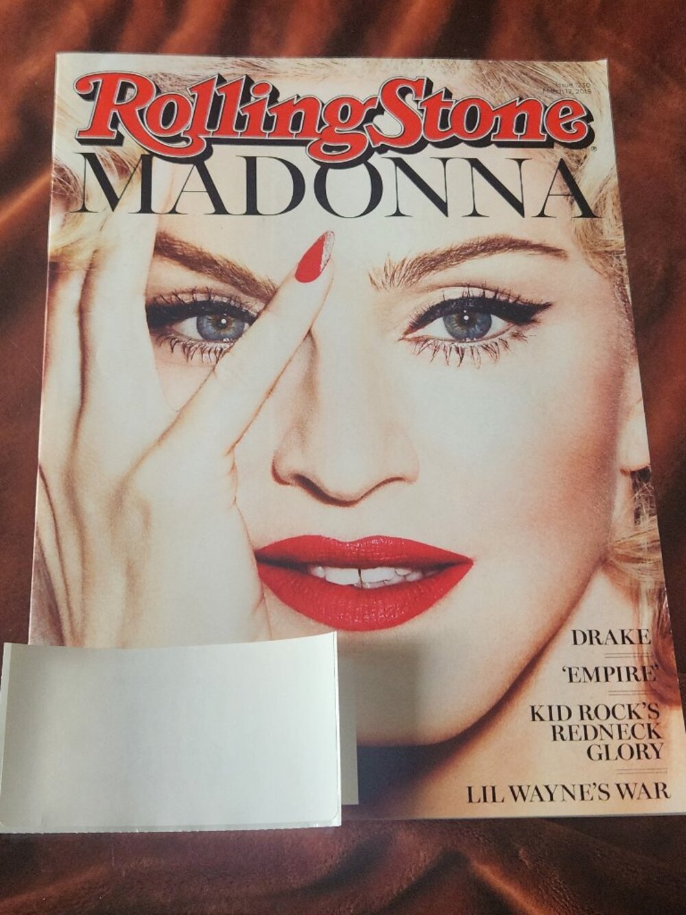 Rolling Stone Magazine - March 12, 2015 - Madonna, Drake, Kid Rock & Lil Wayne